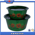 New Style 2 PCS Deep Color Enamel Bowl Set